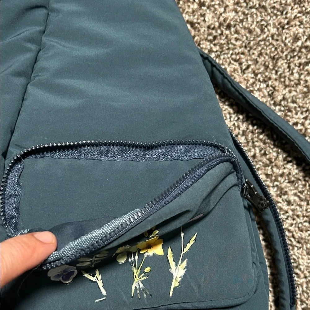 Street Level Teal Backpack with Floral Design